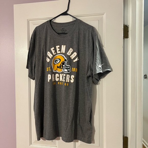 Nike Gray Green Bay Packers Men's T-Shirt - Picture 1 of 3